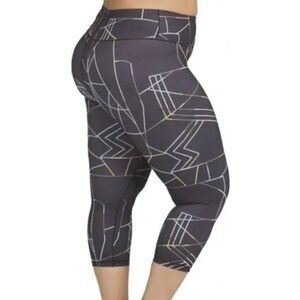 Prana - Pillar Printed Capri Pants Black Jigsaw - 1X